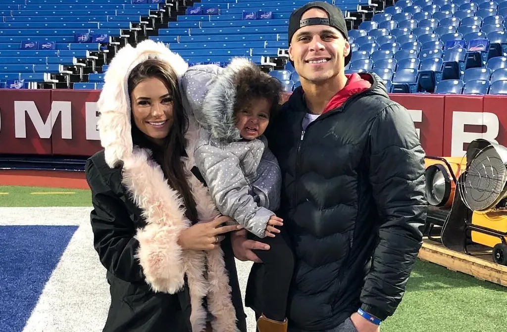 The adorable couple with their baby girl, Aliya Anne Poyer makes a perfect family