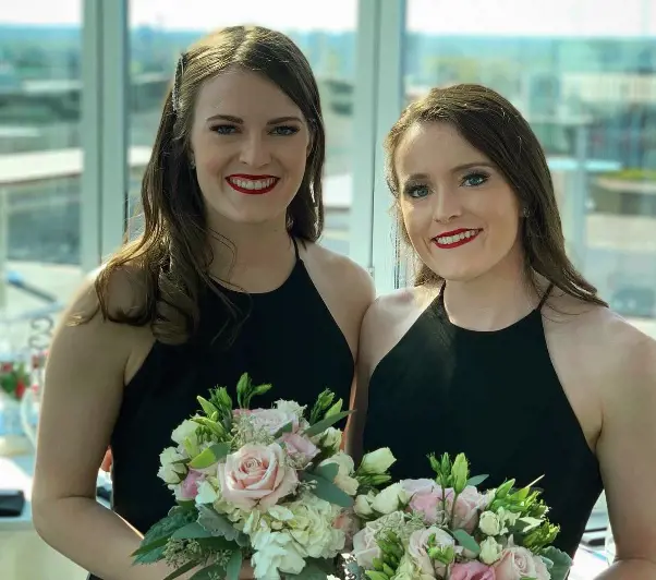 Rose Lavelle with her sister Mary Lavelle on Honora's wedding ceremony on October 14, 2019.