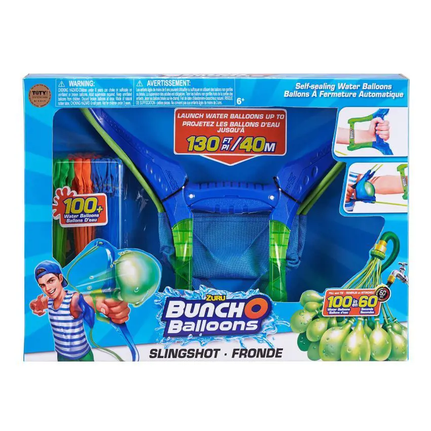 The packaging of the ZURU Bunch O Balloons Slingshot