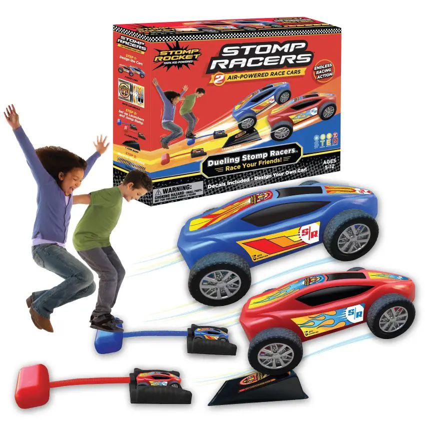 Stomp race cars package provides instruction on how to use the toy