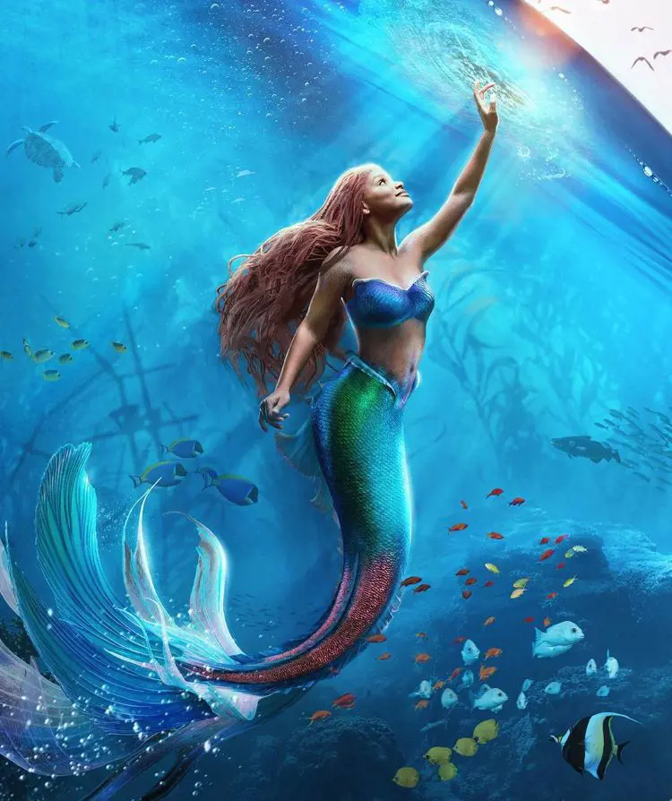 Halle Bailey as Ariel in the 2023 live-action movie The Little Mermaid