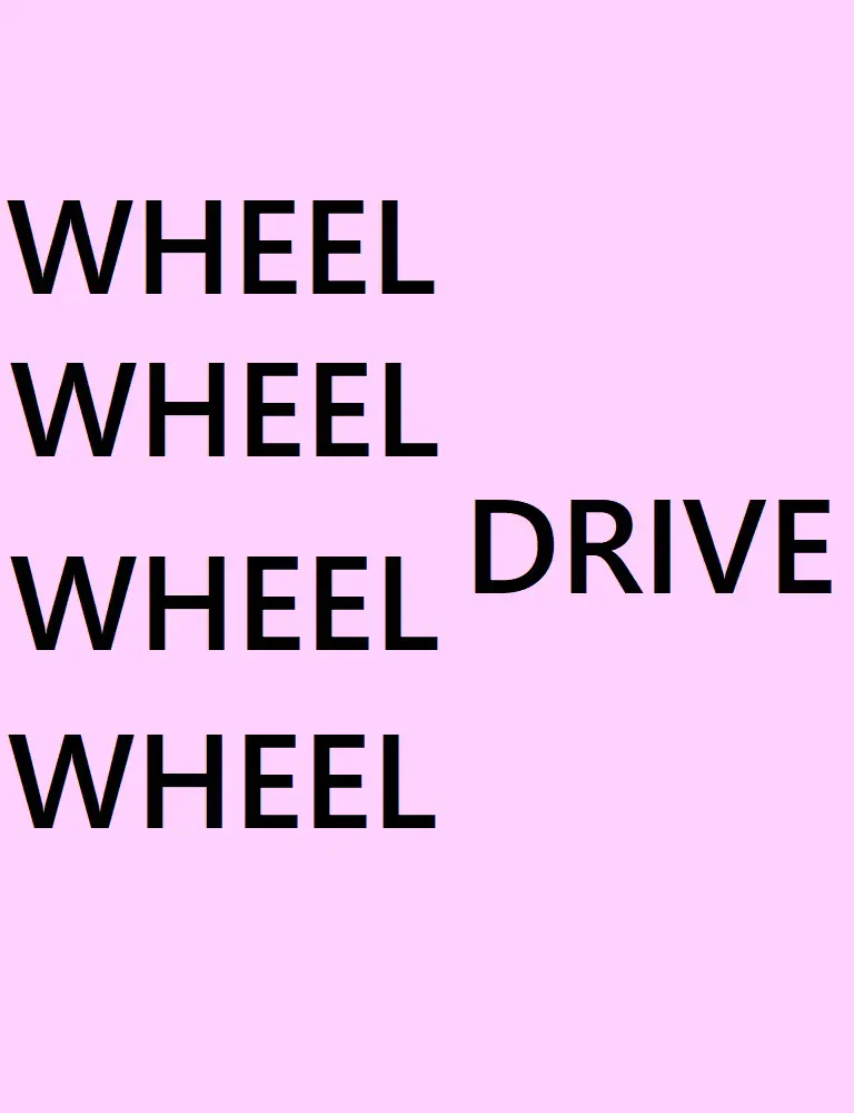Why are there four wheels and one drive on the image?