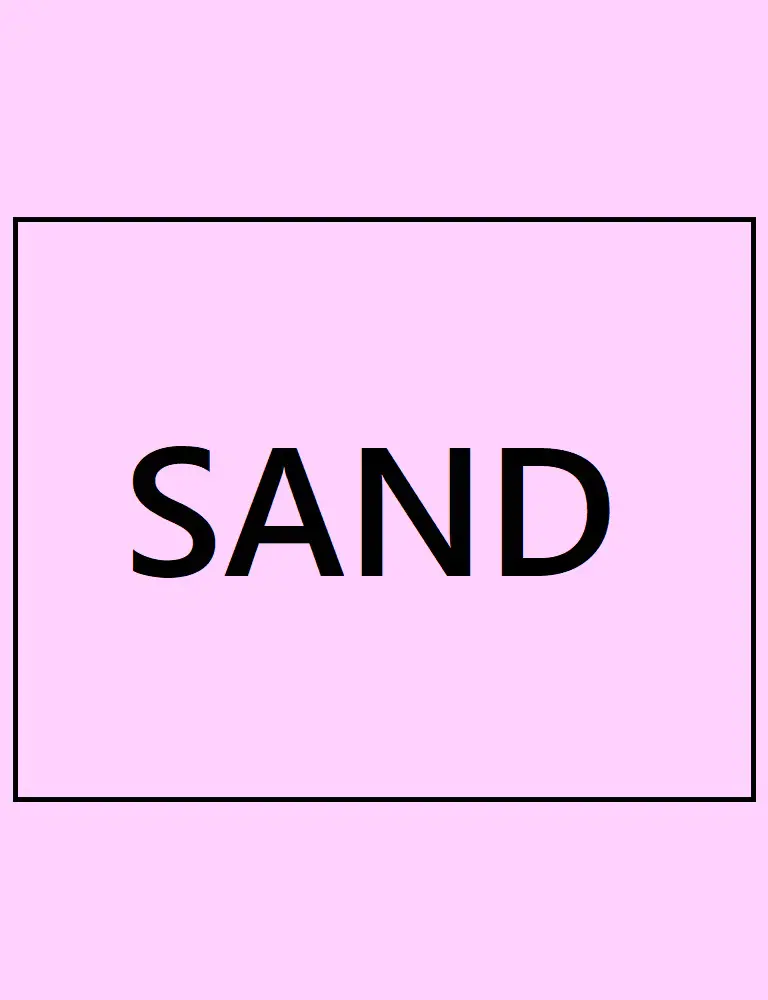 Why is the word SAND enclosed inside a rectangle?