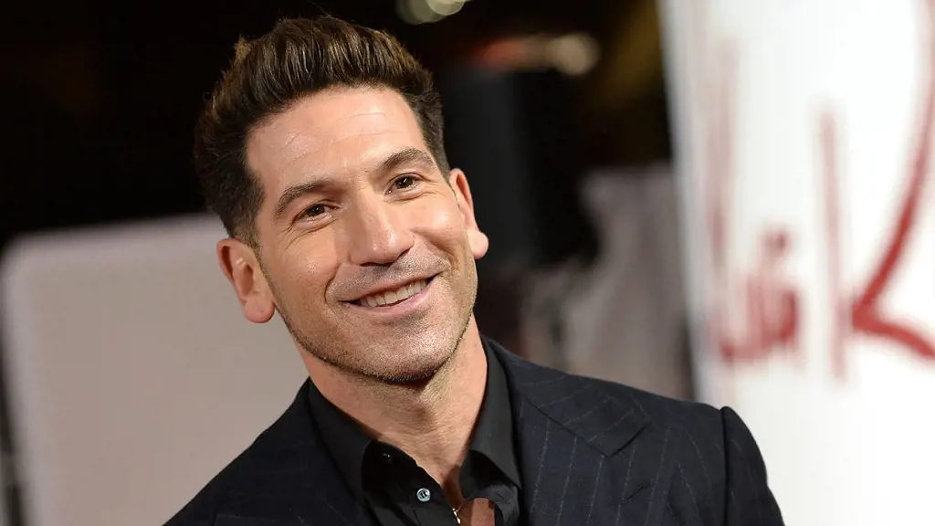 Jon Bernthal is all smiles in a stylish black shirt