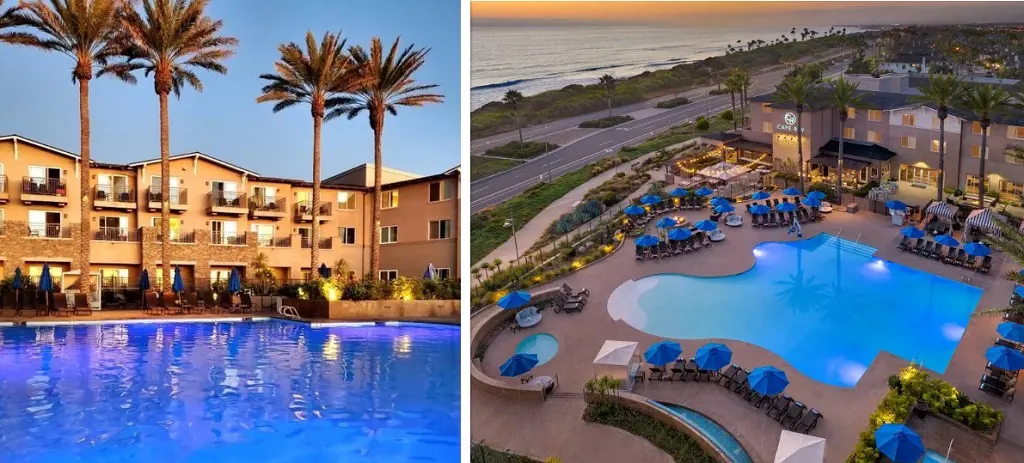 Cape Rey offers stunning view of the Carlsbad Coast with ocean breeze in the morning.
