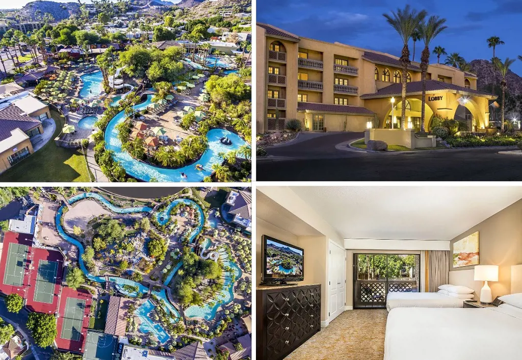 Hilton Phoenix Resort features water park, dining, and many entertainment under a single roof.