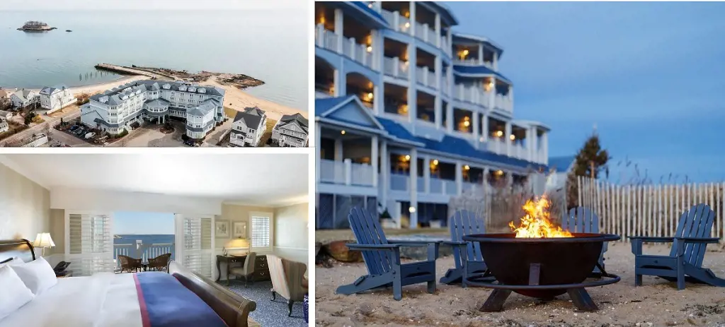 Madison Beach Hotel is a beachfront property with excellent views of Long Island Sound.