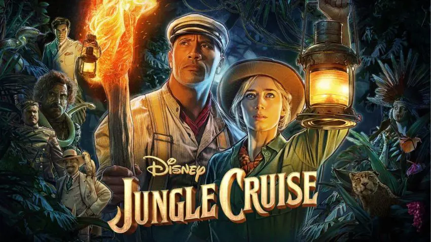 Official poster of Dwayne Johnson and Emily Blunt-starred Jungle Cruise
