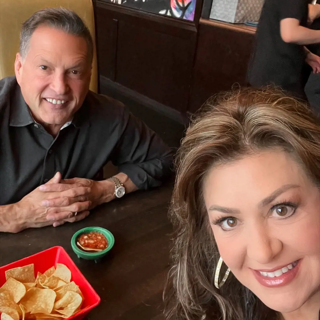 Joni Lamb and Doug Weiss enjoy Mexican food on their date.