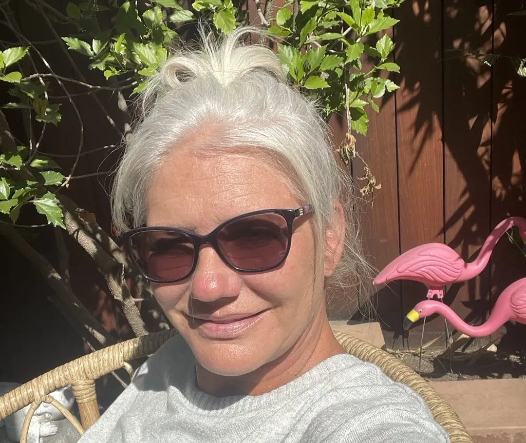 Chimene takes a selfie as she spends some alone time basking in the sun 