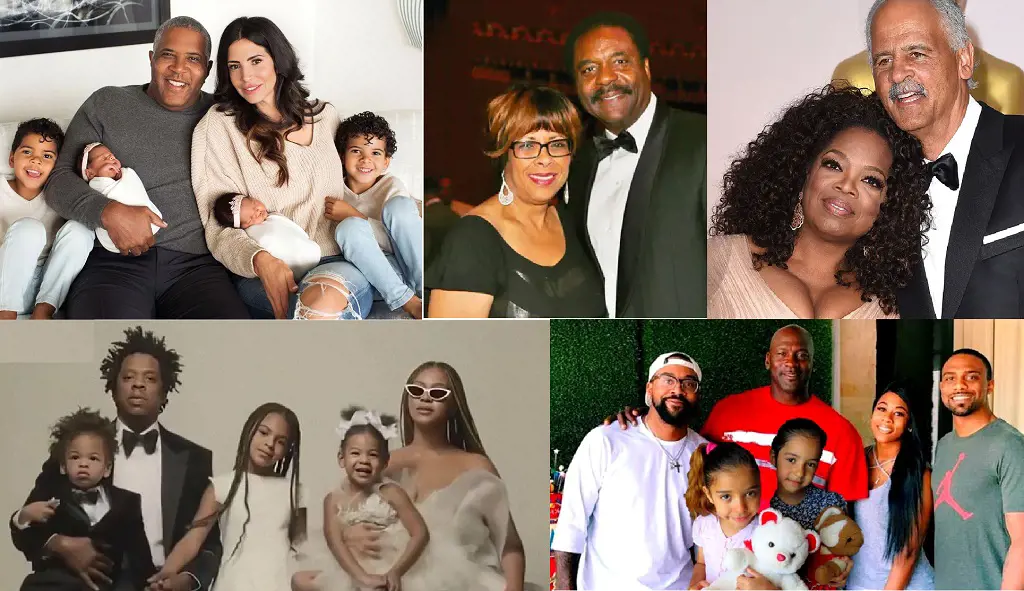 A picture collage showing top 5 Richest Black Families In America