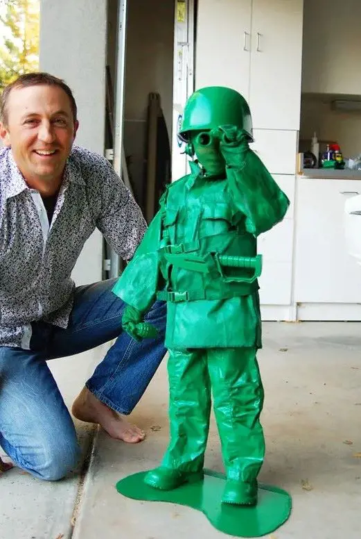 Blogger Matt Tennis dresses his son in the classic Toy Story soldier outfit