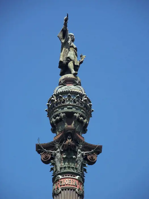 The Statue of Christopher Columbus in Barcelona