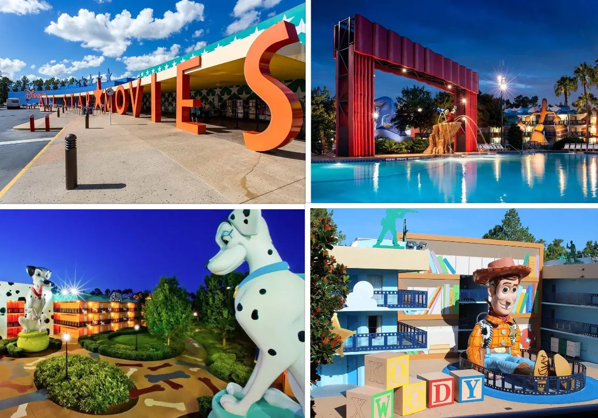 All-Star Movies Resort has bright and larger-than-life decor from classic Disney movies.