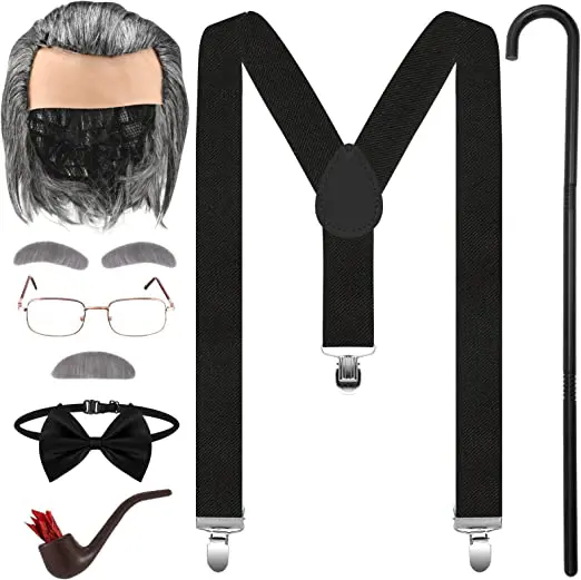 Boys costume kit for 100th day of school to dress up as a grandpa