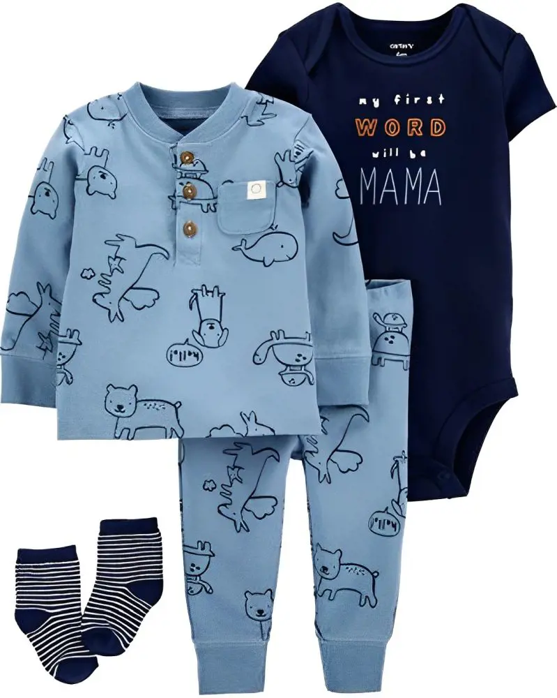 Four piece outfit for the newborn