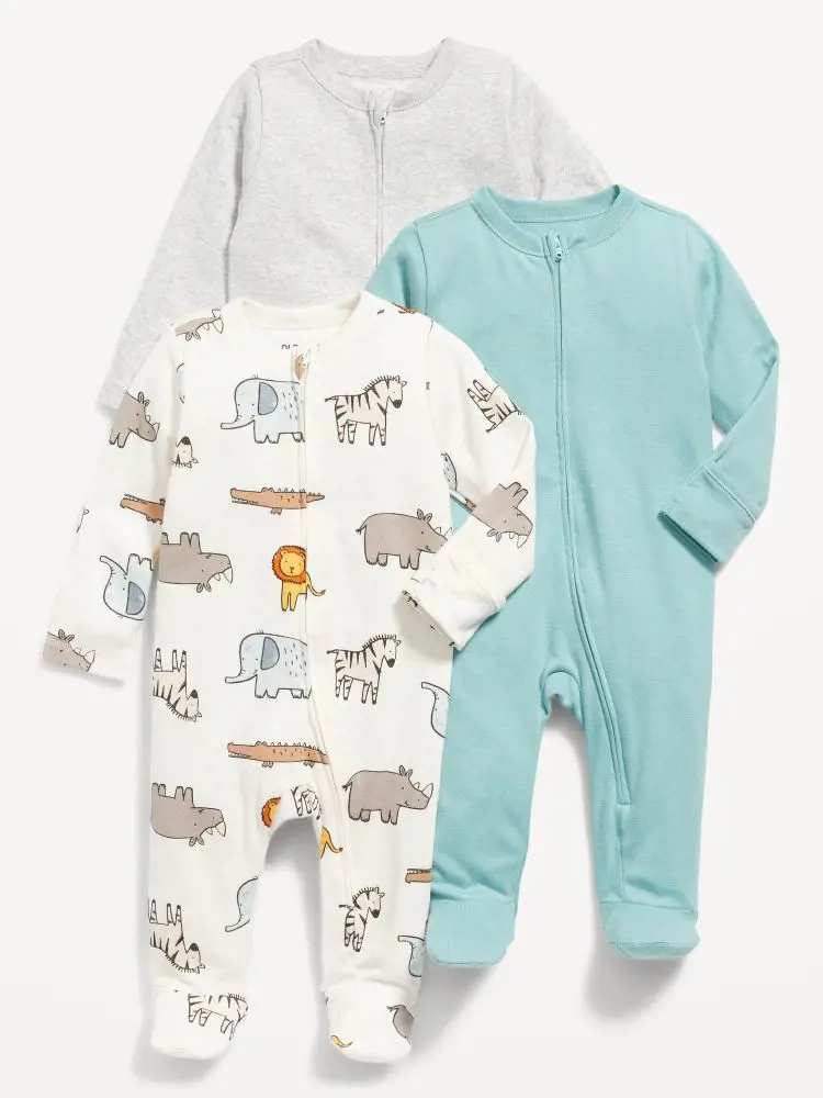 lifgt colored and patterned onesies for little ones