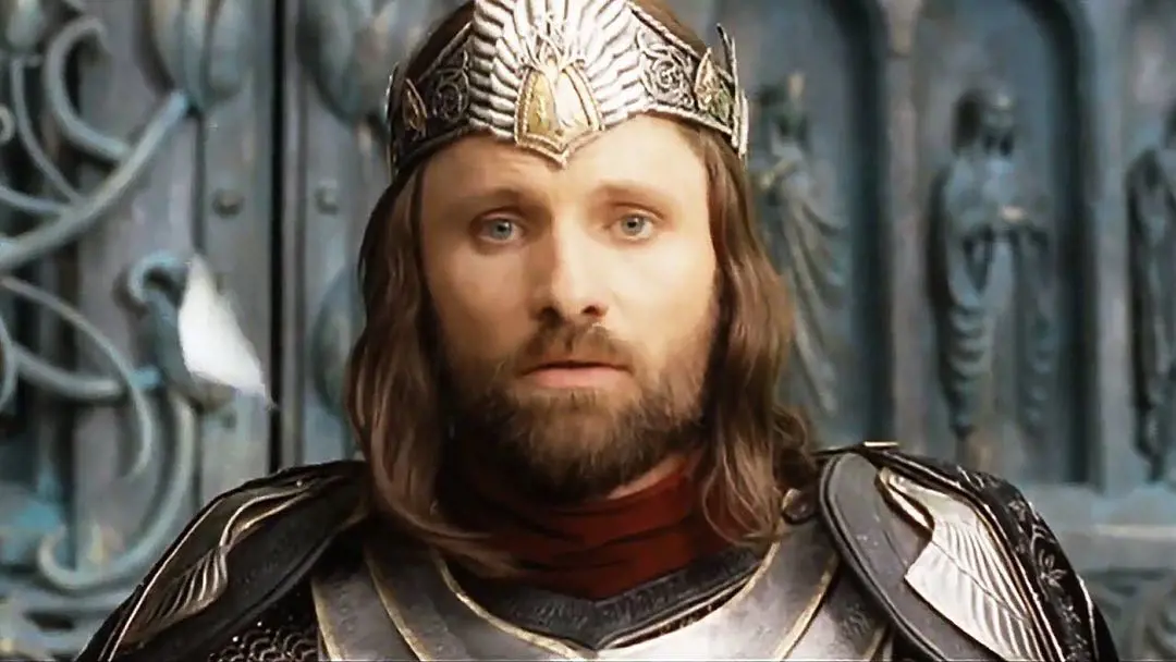 Actor Viggo Mortensen as Aragorn in The Return of the King