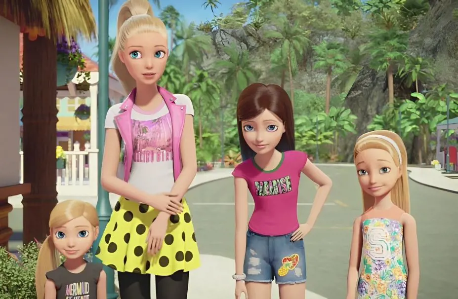 Chelsea, Barbie, Skipper and Stacie for the film Barbie & Her Sisters in a Puppy Chase