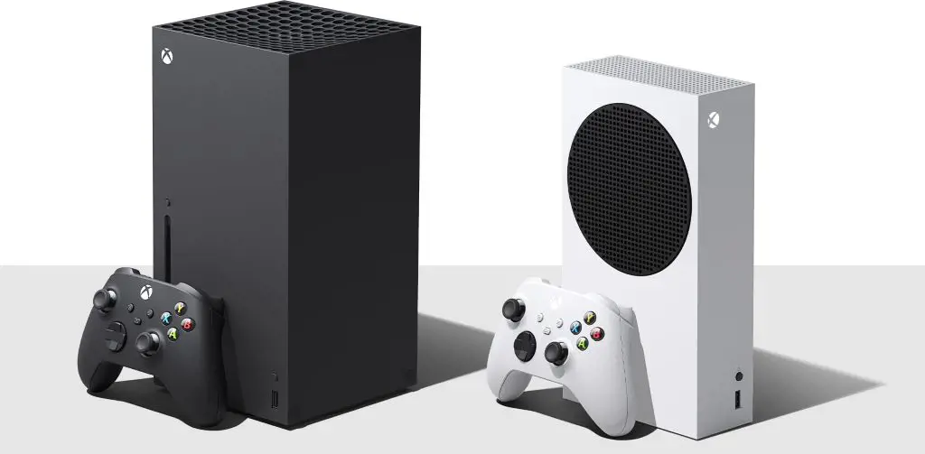 Size comparison of Xbox Series X [left] and Xbox Series S