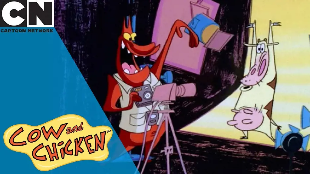 The banner of the TV show Cow and Chicken