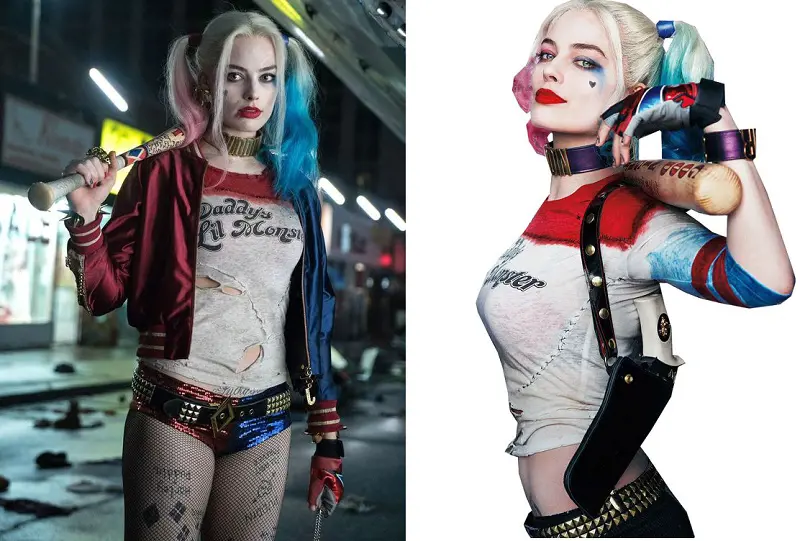 Margot Robbie as seen on her iconic Harley Quinn character in the DC film. 