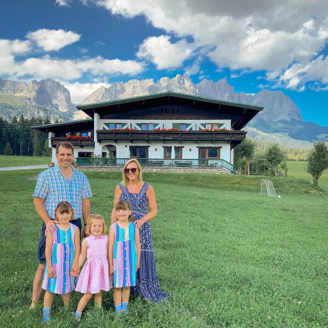 Travel and Twins family enjoy their travels to Wilder Kaiser area in Austria. (L-R) Tristain, Tabitha, Matilda, Poppy, and Anna. 