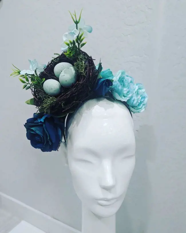 Bird nest bonnet for kids to wear on Easter 2023